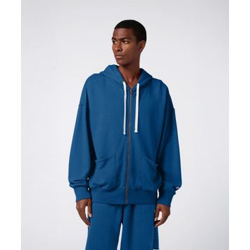 Champion 220745-BS189 Mavi Time Capsule Full Zip Hoodie Erkek Sweatshirt