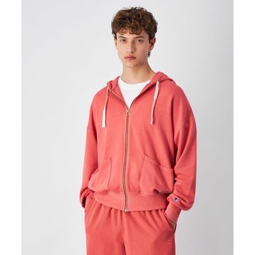 Champion 220745-RS068 Kırmızı Time Capsule Full Zip Hoodie Erkek Sweatshirt