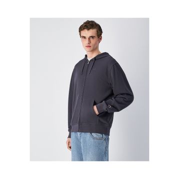 Champion 220786-VS517 Icons Full Zip Hoodie Gri Erkek Sweatshirt