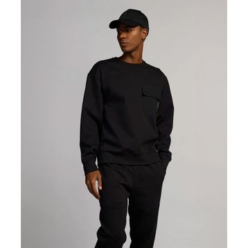 Champion 220828-KK001 Siyah C-Tech Crewneck Erkek Sweatshirt