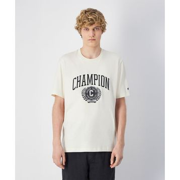 Champion 221174-YS141 Yearbook SS Tee Bej Erkek T-Shirt