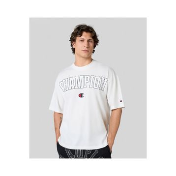 Champion 221207-WW048 Street Varsity SS Tee Beyaz Erkek T-Shirt