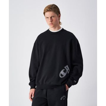 Champion 221209-KK001 Siyah Urban Contemporary Crewneck Erkek Sweatshirt