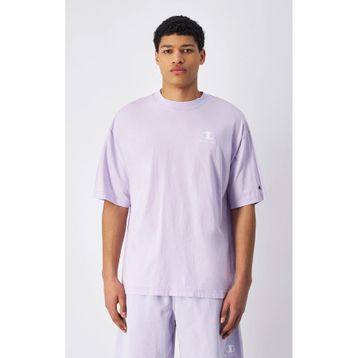 Champion 221257-VS101 Icons Plush Wash Crewneck Mor Erkek T-Shirt