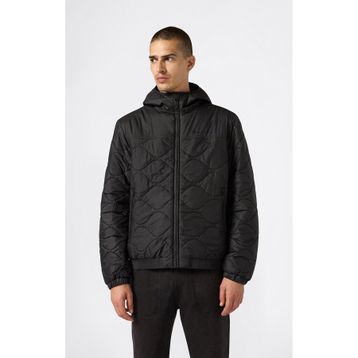 Champion 221556-KK001 Siyah Hooded Jacket Erkek Outdoor Mont