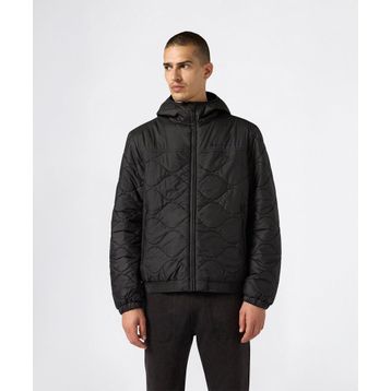 Champion 221556-KK001 Siyah Hooded Jacket Erkek Outdoor Mont