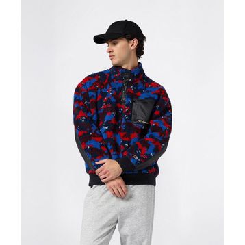 Champion 221644-WL026 Polar Half Zip Top Çok Renkli Erkek Sweatshirt