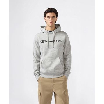 Champion 221809-EM021 Gri Script Shop Hooded Erkek Sweatshirt