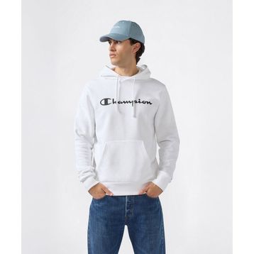 Champion 221809-WW001 Beyaz Script Shop Hooded Erkek Sweatshirt