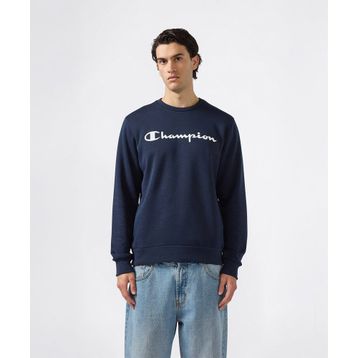 Champion 221811-BS501 Lacivert Script Shop Crewneck Erkek Sweatshirt