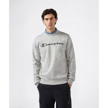 Champion 221811-EM021 Gri Script Shop Crewneck Erkek Sweatshirt