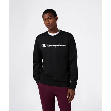 Champion 221811-KK001 Siyah Script Shop Crewneck Erkek Sweatshirt