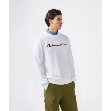 Champion 221811-WW001 Beyaz Script Shop Crewneck Erkek Sweatshirt