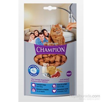 Champion Hairball Tüy Yumağı Engelleyici Dolgulu 60 gr Kedi Ödülü