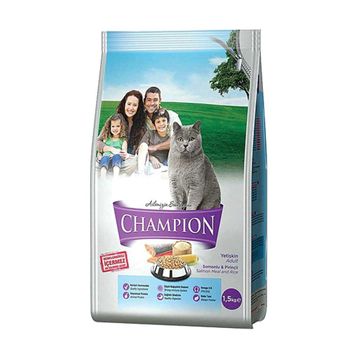 Champion Somonlu ve Pirinçli Yetişkin 15 kg Kuru Kedi Maması