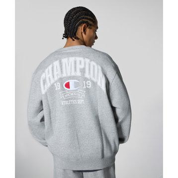 Champion Street Varsity Crewneck 221194-EM021 Gri Erkek Sweatshirt