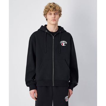 Champion Street Varsity Hooded Full Zip Sweatshirt 221193-KK001 Siyah Erkek Sweatshirt