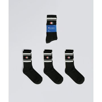 Champion U20081-KK001 Seasonal 3PK Crew Socks Siyah Unisex Çorap