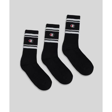 Champion U20081-KK001 Seasonal 3PK Crew Socks Siyah Unisex Çorap