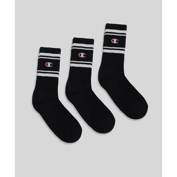 Champion U20081-KK001 Seasonal 3PK Crew Socks Siyah Unisex Çorap