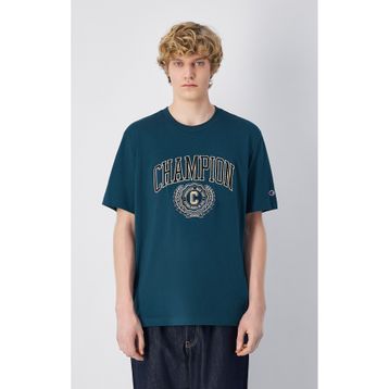 Champion Yearbook SS Tee 221174-GS579 Yeşil Erkek T-shirt