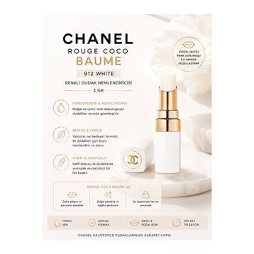 Chanel Rouge Coco Baume - 912 Dreamy White Ruj