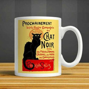 Chat Noir Porselen Kupa Bardak