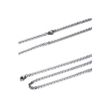 Chavin DR38-4 4 mm Gri Uzun 75 cm Çelik Erkek Zincir