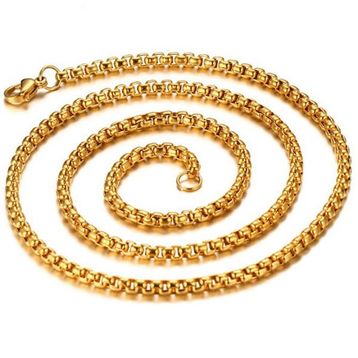 Chavin DS50 Gold Sarı 60 cm 3 mm Erkek Çelik Zincir