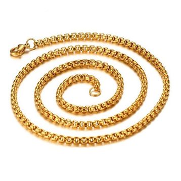 Chavin DS50 Gold Sarı 60 cm 3 mm Erkek Çelik Zincir