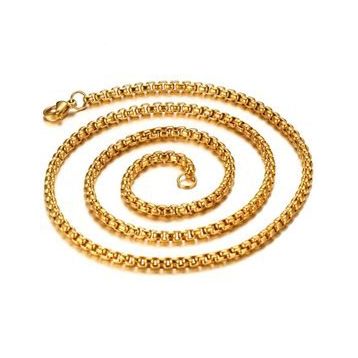 Chavin DS50 Gold Sarı 60 cm 3 mm Erkek Çelik Zincir