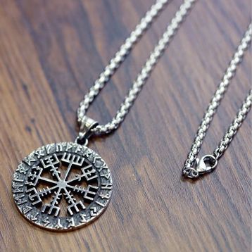 Chavin DS70 Viking Rune Viking Odin Sembol Çelik Kolye