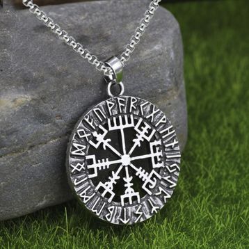 Chavin DS70 Viking Rune Viking Odin Sembol Çelik Kolye