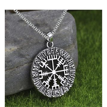 Chavin DS70 Viking Rune Viking Odin Sembol Çelik Kolye