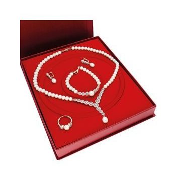 Chavin DZ42 Rose İnci Gümüş Set