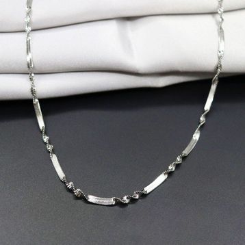Chavin EU65BY Gri 3 mm Burgu Yılan Sırtı Model Çelik Kadın Zincir Kolye
