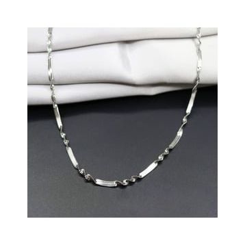 Chavin EU65BY Gri 3 mm Burgu Yılan Sırtı Model Çelik Kadın Zincir Kolye