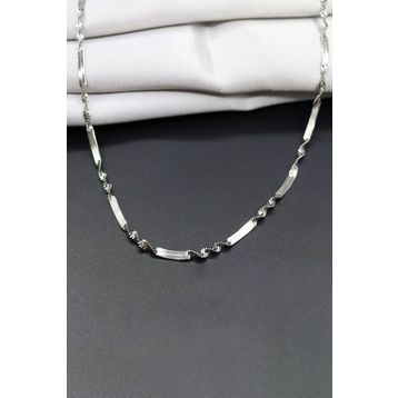 Chavin EU65BY Gri 3 mm Burgu Yılan Sırtı Model Çelik Kadın Zincir Kolye