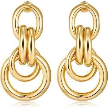 Chavin EV20SR Gold Bijuteri Retro Tarz Halka Kadın Küpe