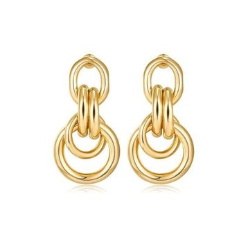 Chavin EV20SR Gold Bijuteri Retro Tarz Halka Kadın Küpe