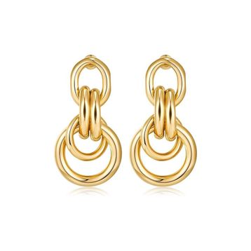 Chavin EV20SR Gold Bijuteri Retro Tarz Halka Kadın Küpe