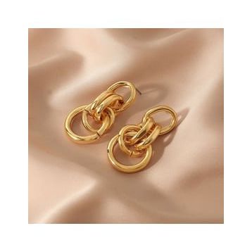 Chavin EV20SR Gold Bijuteri Retro Tarz Halka Kadın Küpe