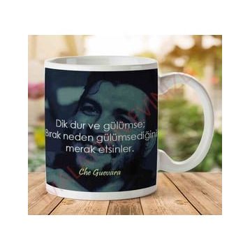 Che Guevara Dik Dur ve Gülümse Baskılı Kupa