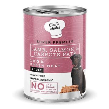Chef's Choice 400 gr Tahılsız Kuzu Somon ve Havuçlu Ezme Köpek Konservesi