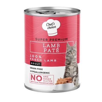 Chef's Choice Pate Lamb Kuzu Etli Tahılsız Ezme 400 gr Kedi Yaş Maması