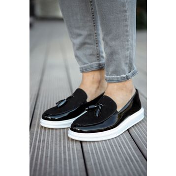 Chekich CH002 RBT Loafer Verniciata Siyah Erkek Günlük Ayakkabı