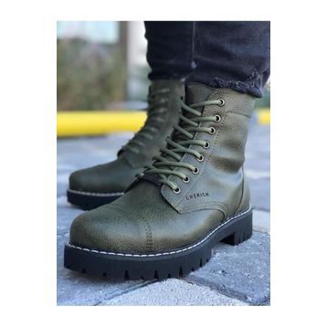 Chekich CH009 Mat ST Haki Erkek Bot