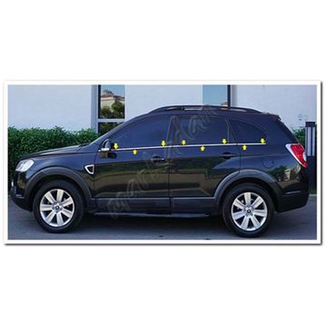 Chevrolet Captiva Paslanmaz Çelik 6 Parça Krom Cam Çıtası