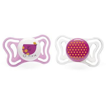 Chicco 2 li 16-36 Ay Physio Light Silikon Kız Emzik