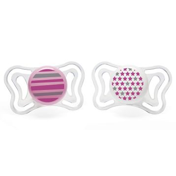 Chicco 2 li 6-16 Ay Physio Light Silikon Kız Emzik